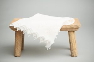 Super-fine Merino wool shawl by G.H.Hurt & Son on Bench